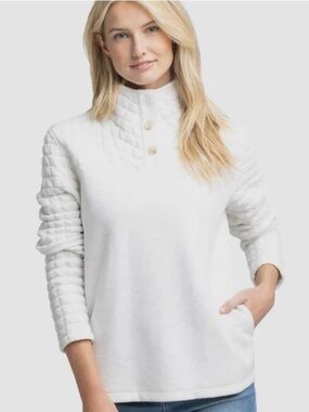 NWT Southern Tide Kelsea Quilted Heather Pullover